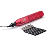 AFA Tooling Herramienta de desbarbado con una cuchilla y 10 cuchillas giratorias de acero de alta velocidad